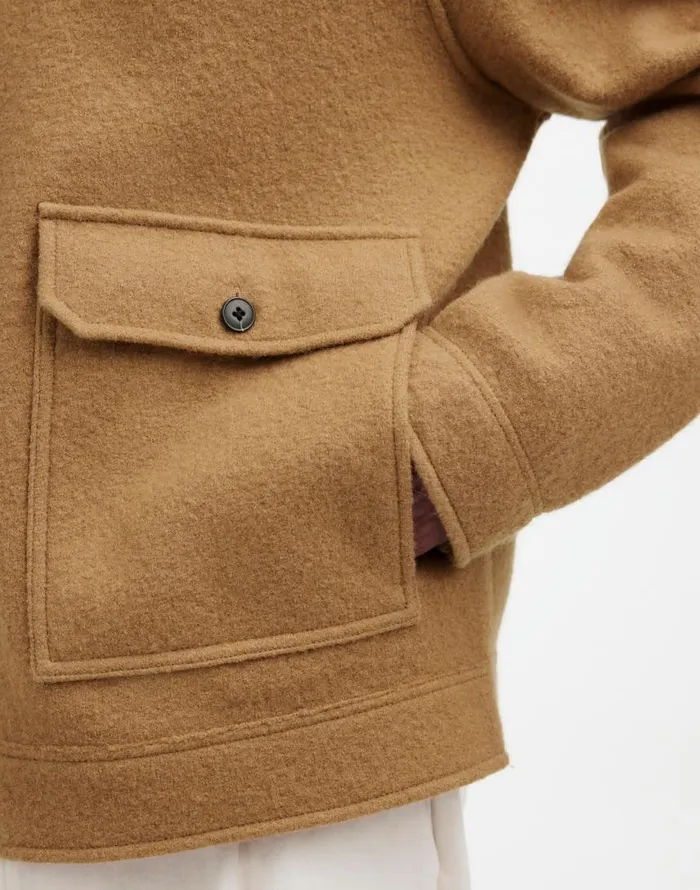 Coats Jackets Men Madewell Boiled Wool ZipFront Jacket Faded Birch