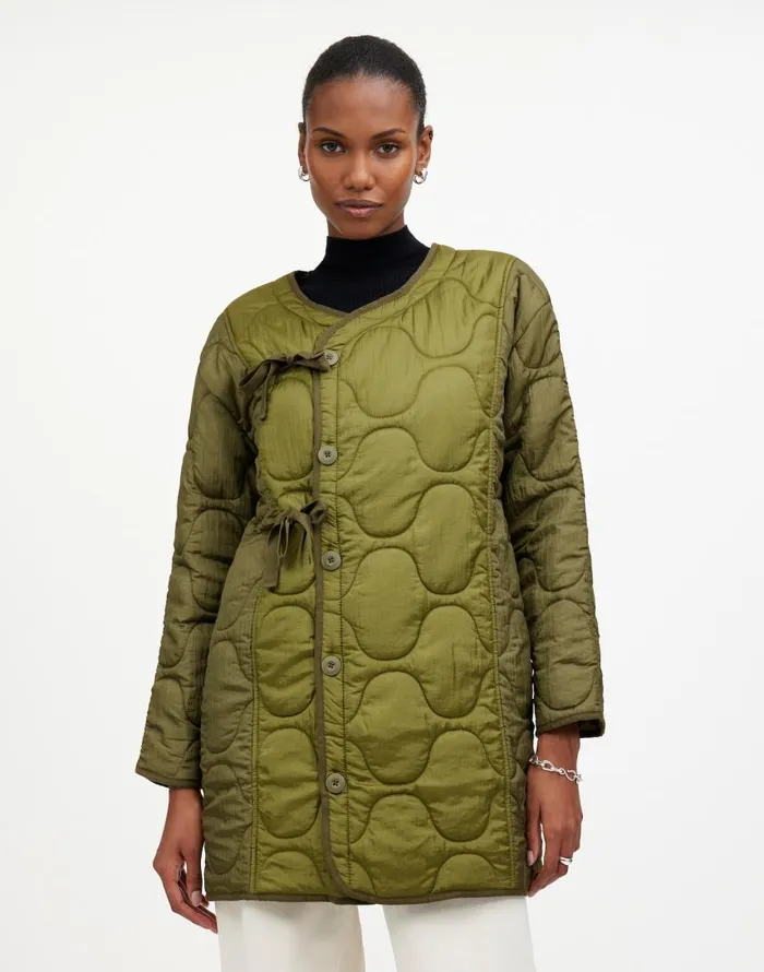 Coats Jackets Women Madewell Alpha Industries Long Liner Jacket Green