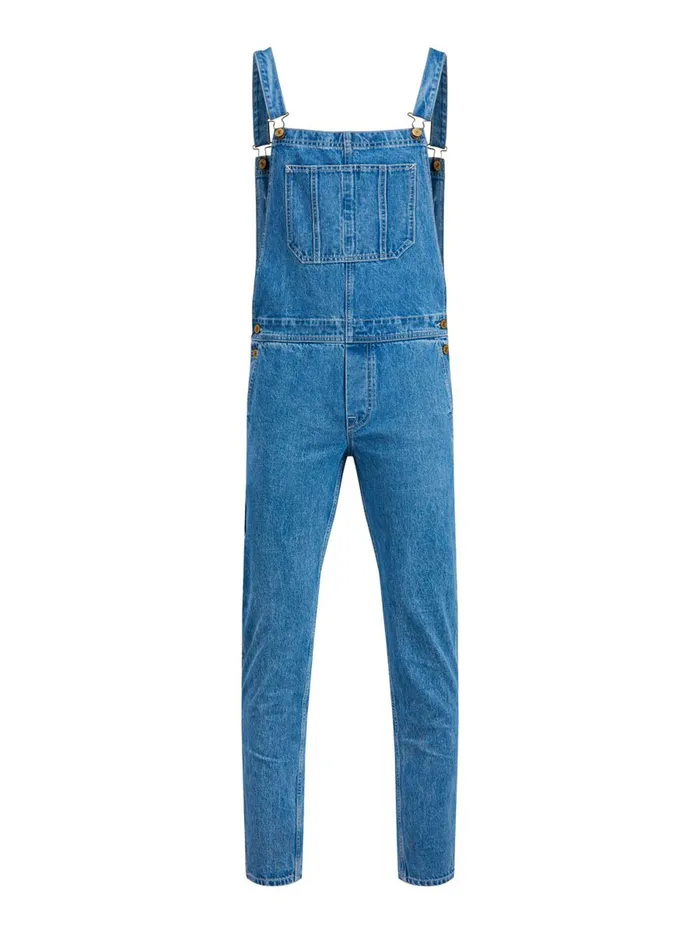 Comfort Jeans JACK and JONES Mens MIKE AM 256 DUNGAREES Blue Blue Denim