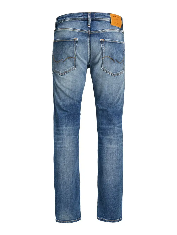Comfort Jeans JACK and JONES Mens MIKE ORIGINAL JOS 411 COMFORT FIT JEANS Blue Blue Denim