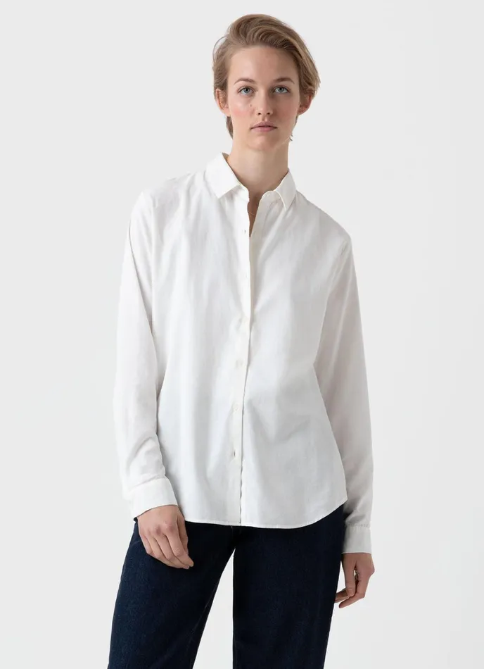 Corduroy Shirt Ecru Women SUNSPEL Shirts and Blouses