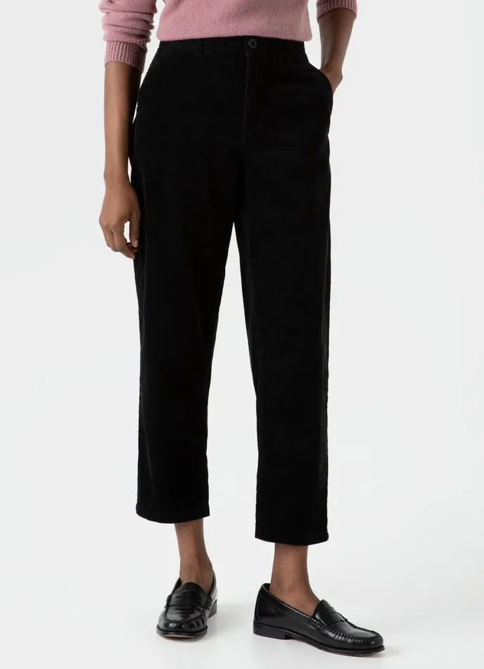 Corduroy Trouser Black Women SUNSPEL Pants