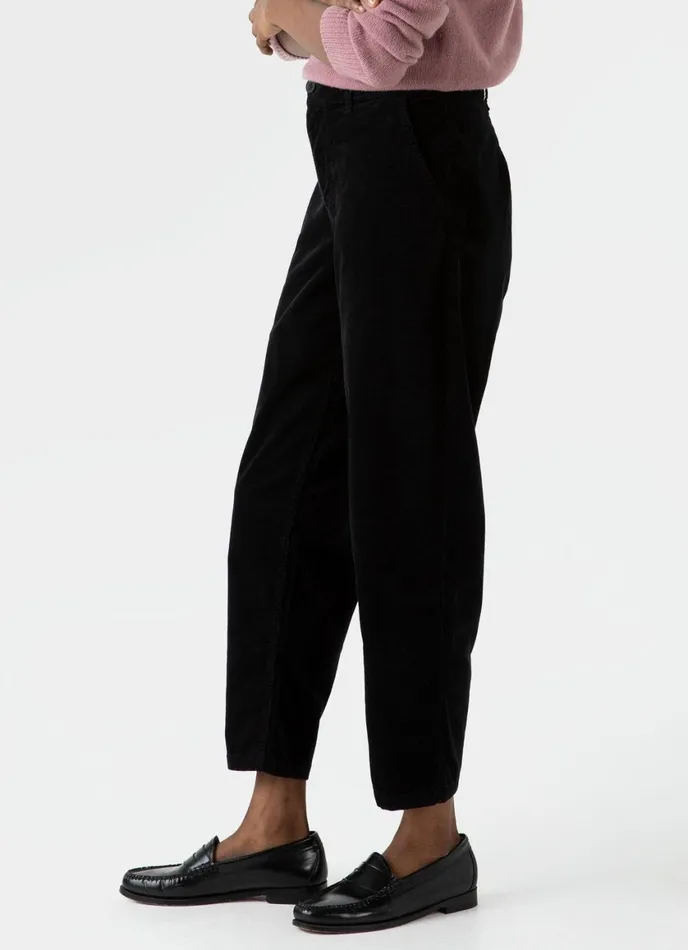 Corduroy Trouser Black Women SUNSPEL Pants