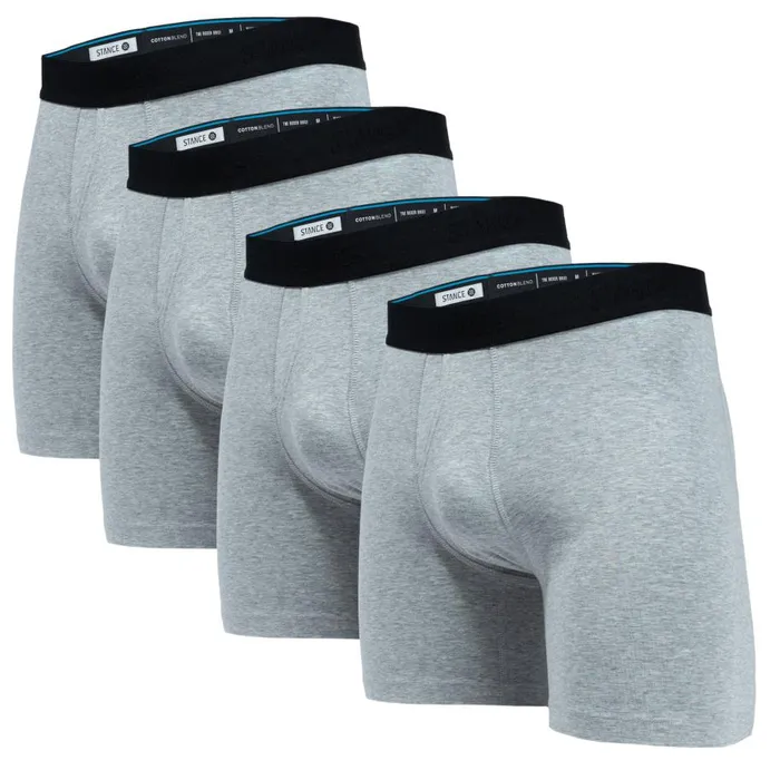 Cotton Boxer Brief 4 Pack Heathergrey Men Stance Boxer Brief Packs