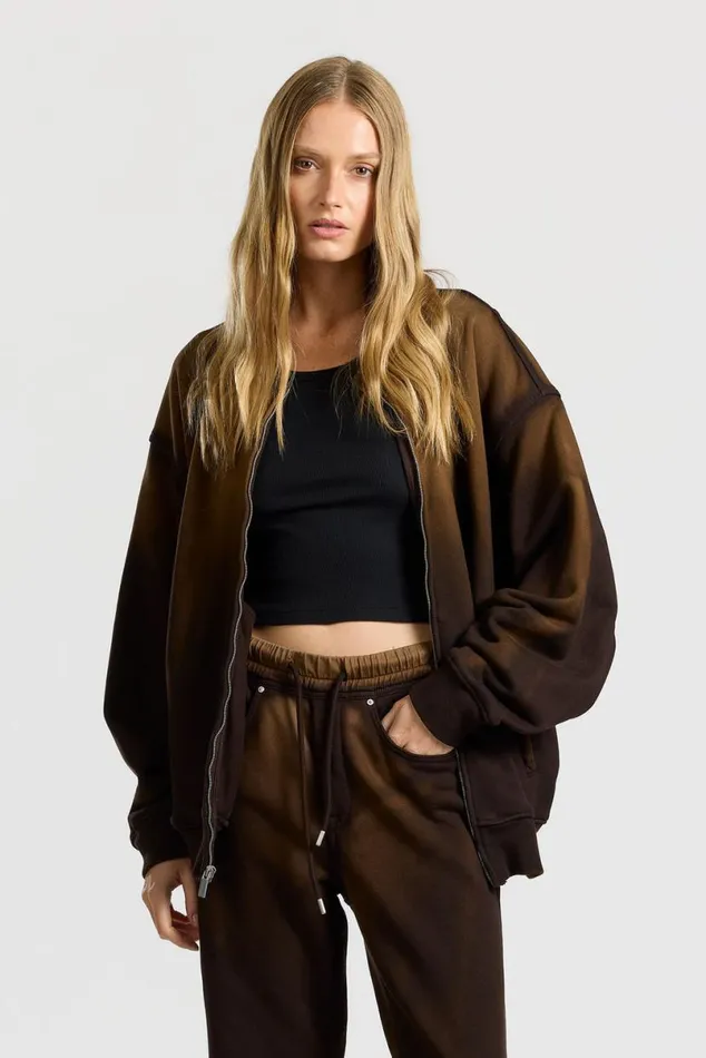 COTTON CITIZEN Berlin Bomber Jacket Espresso Cast Men Sweatshirts