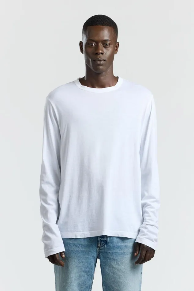 COTTON CITIZEN Prince Long Sleeve Shirt White Men Shirts