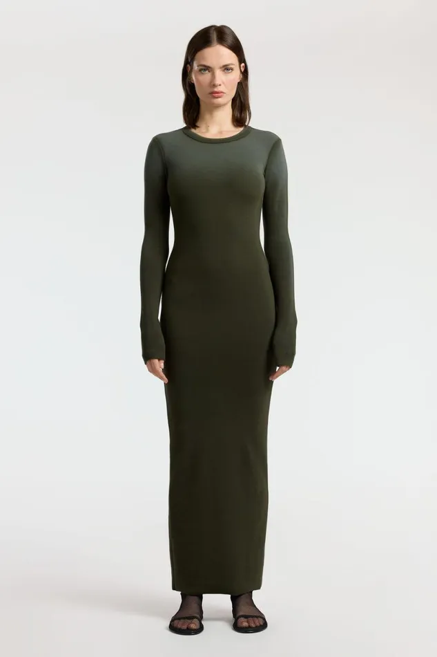 COTTON CITIZEN Verona Crewneck Maxi Dress Alpine Cast Women Dresses Skirts