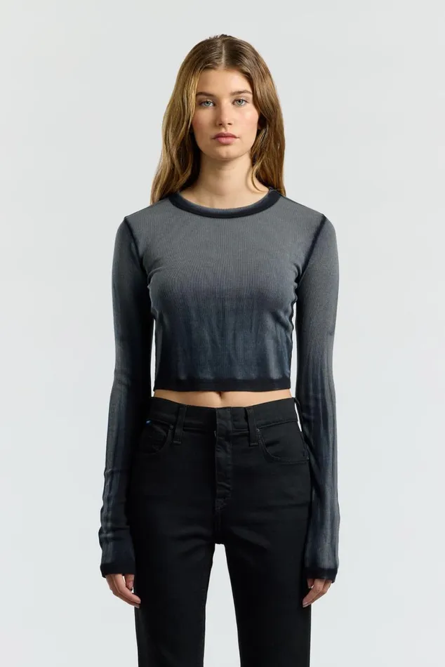 COTTON CITIZEN Verona Crop Shirt Black Cast Women Shirts