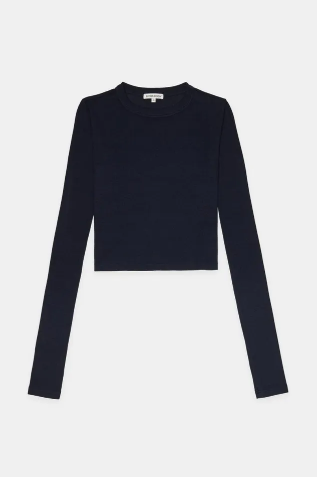 COTTON CITIZEN Verona Crop Shirt Super Navy Women Shirts