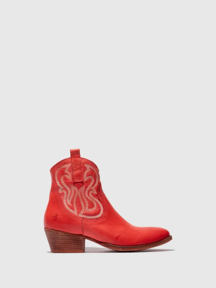 Cowboy Ankle Boots WAMI092FLY SCARLET Women Fly London Ankle Boots