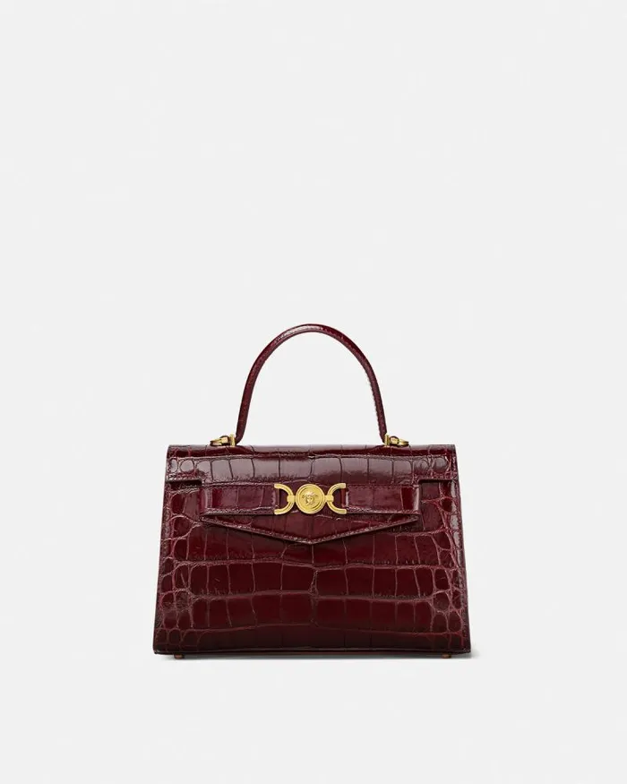 CrocEffect Medusa 03995 Handbag Burgundy Women Versace Top Handle