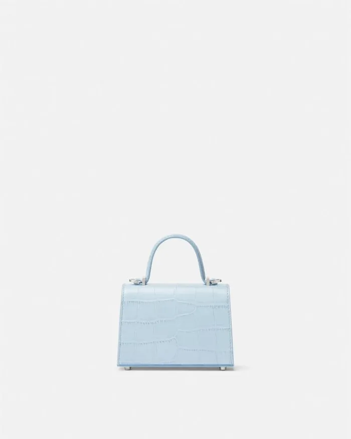 CrocEffect Medusa 03995 Mini Bag Light Blue Women Versace Top Handle