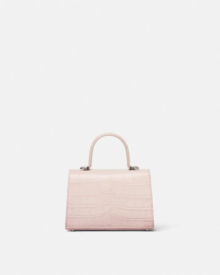 CrocEffect Medusa 03995 Small Handbag Light Pink Women Versace Top Handle