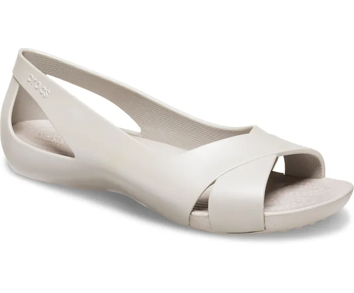 Crocs Serena Flat Platinum Women Sandals Crocs