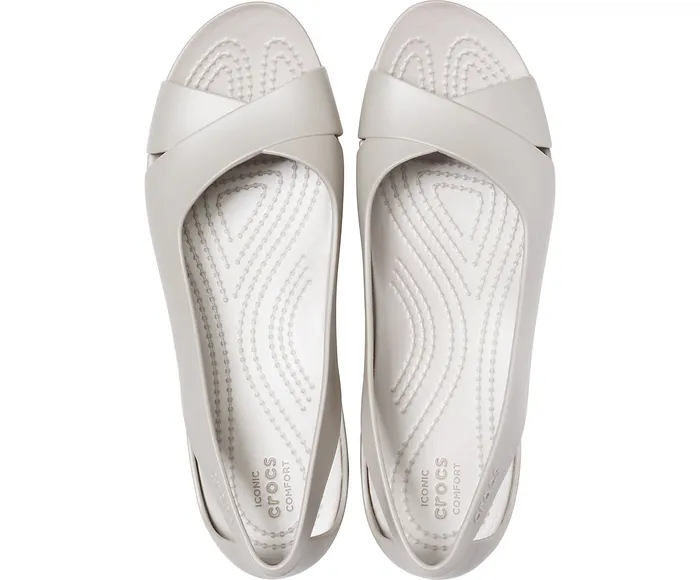 Crocs Serena Flat Platinum Women Sandals Crocs