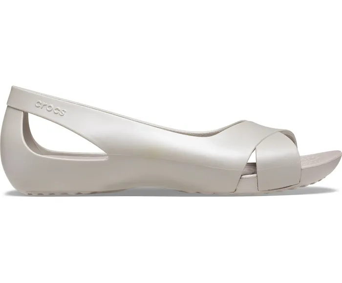 Crocs Serena Flat Platinum Women Sandals Crocs