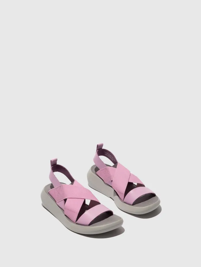 Crossover Sandals BAJI848FLY PINK Women Fly London Sandals