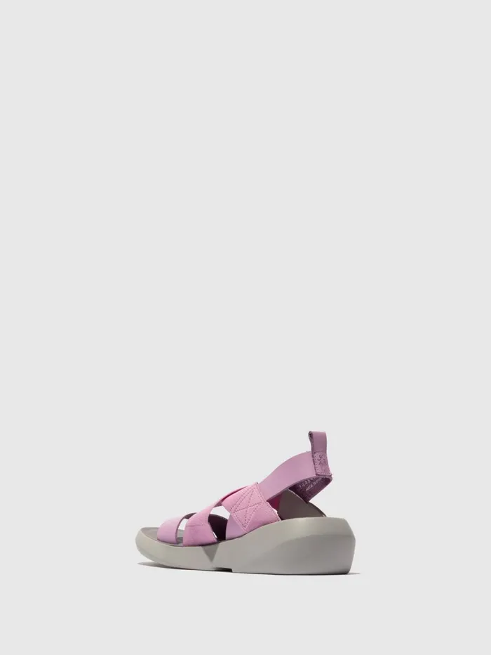 Crossover Sandals BAJI848FLY PINK Women Fly London Sandals