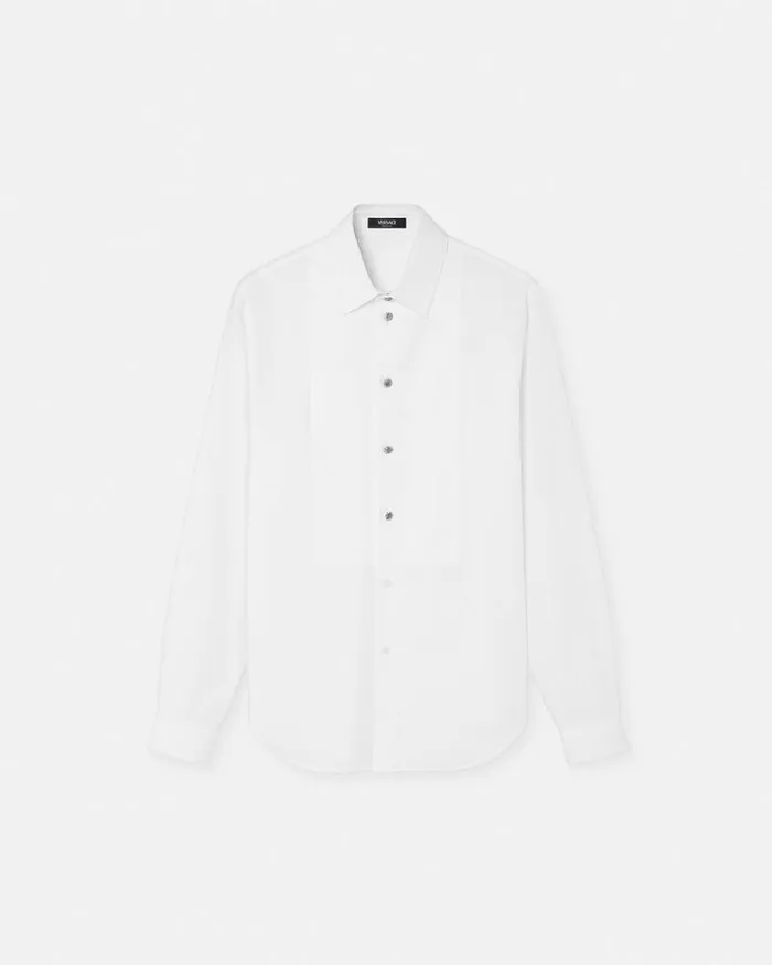 CrystalButtoned Piqu Formal Shirt White WomenMen Versace Shirts and Tops
