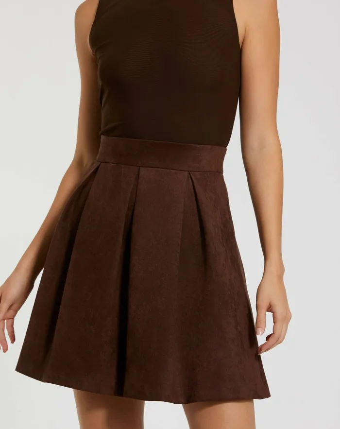 Daytime Dresses Women Mac Duggal Sleeveless Mesh And Suede A Line Mini Dress Chocolate Daytime Dresses Women Mac Duggal Sleeveless Mesh And Suede A Line Mini Dress Chocolate