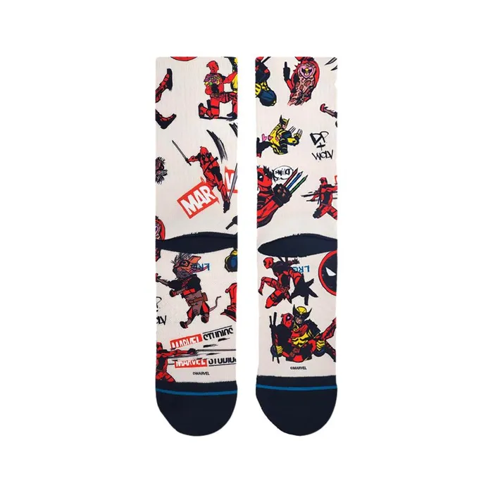Deadpool X Stance Poly Crew Socks Deadpool Wolverine Aop 8211 Canvas MenWomen Stance Crew