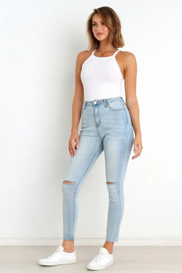 Denim Hadie Jeans Light Blue Wash 8211 Petal and Pup Women