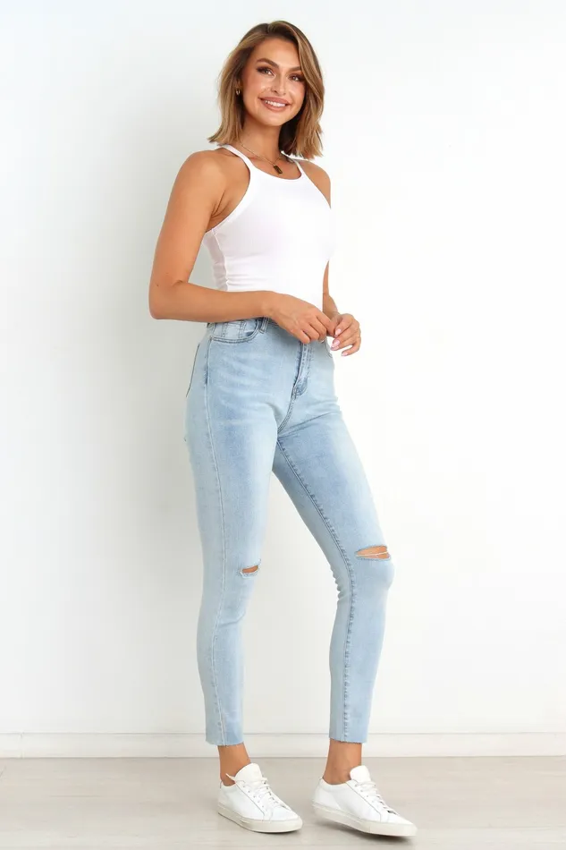 Denim Hadie Jeans Light Blue Wash 8211 Petal and Pup Women