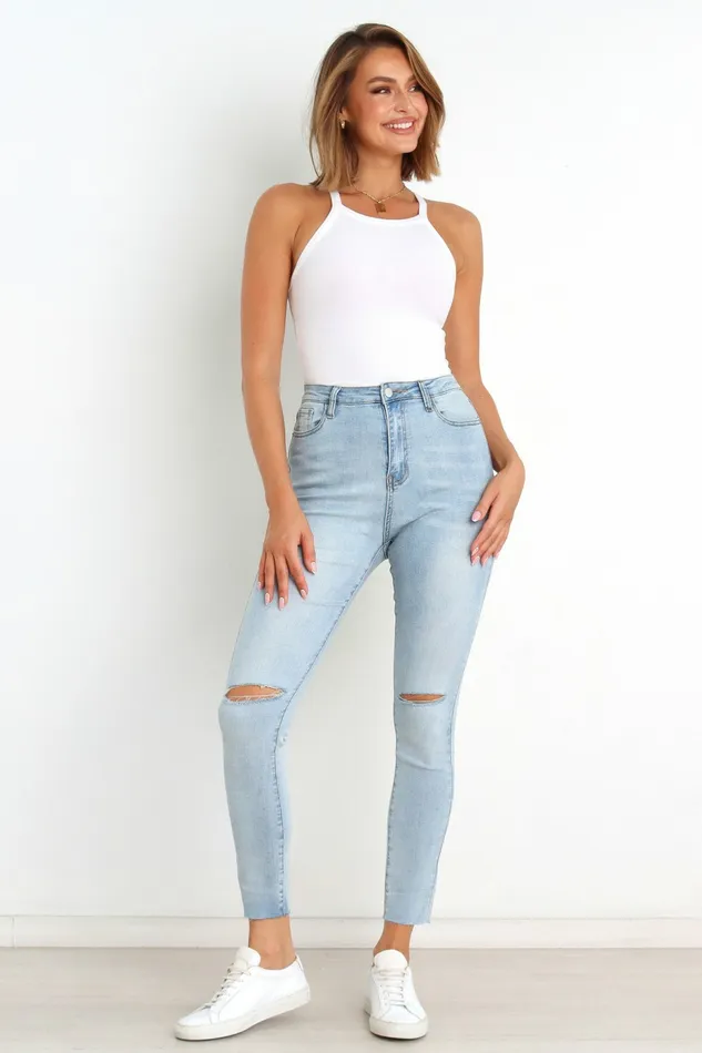 Denim Hadie Jeans Light Blue Wash 8211 Petal and Pup Women
