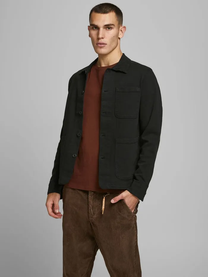 Denim Jackets JACK and JONES Mens LUCAS AKM DENIM JACKET Black Black