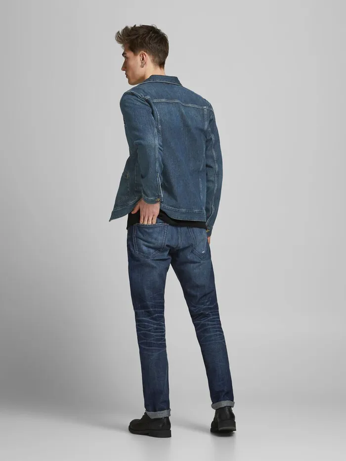 Denim Jackets JACK and JONES Mens ORGANIC COTTON BLEND DENIM JACKET Blue Blue Denim
