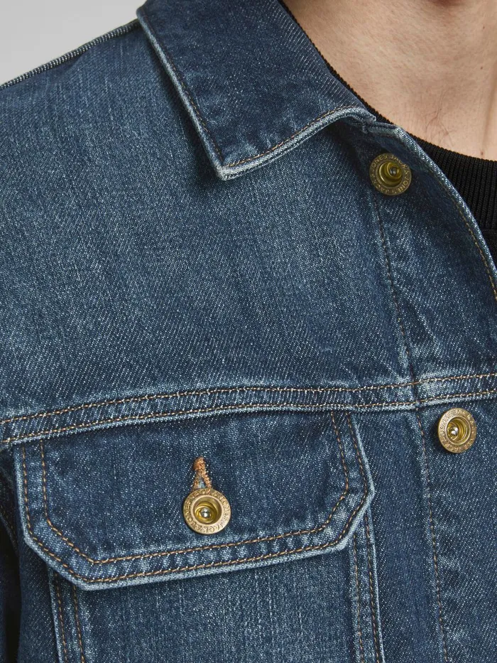 Denim Jackets JACK and JONES Mens ORGANIC COTTON BLEND DENIM JACKET Blue Blue Denim