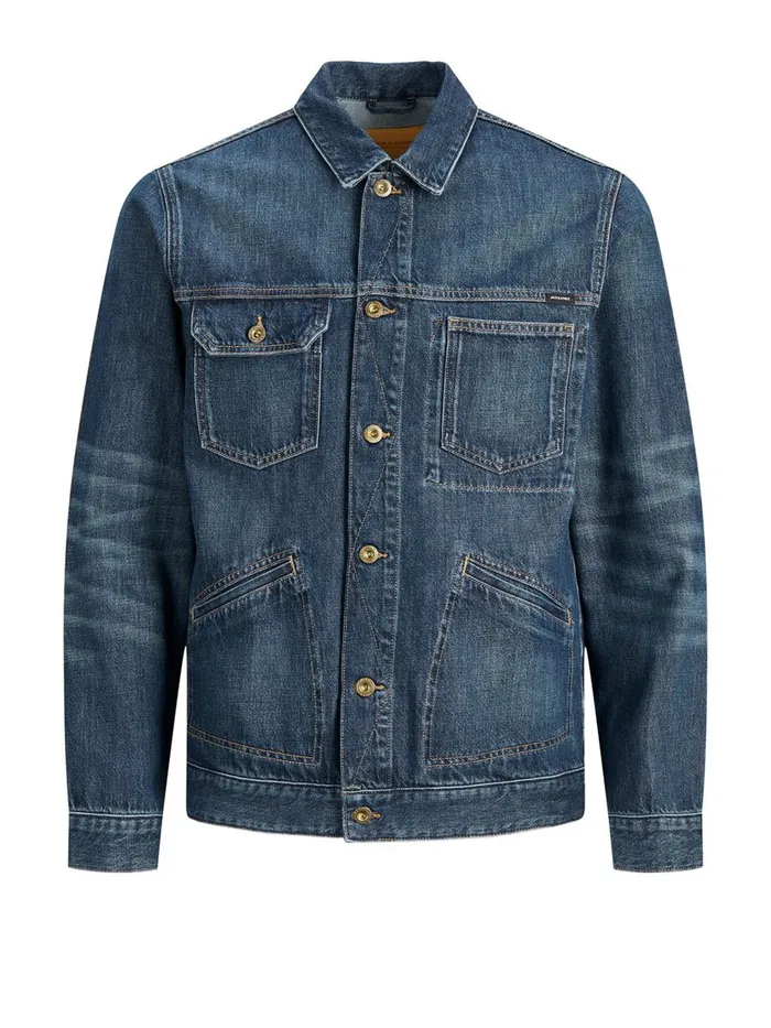 Denim Jackets JACK and JONES Mens ORGANIC COTTON BLEND DENIM JACKET Blue Blue Denim