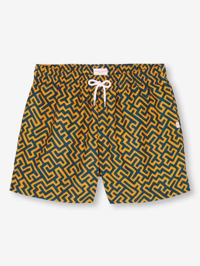 Derek Rose Short Length Swim Shorts Men Short Swim Shorts Tropez 16 Teal
