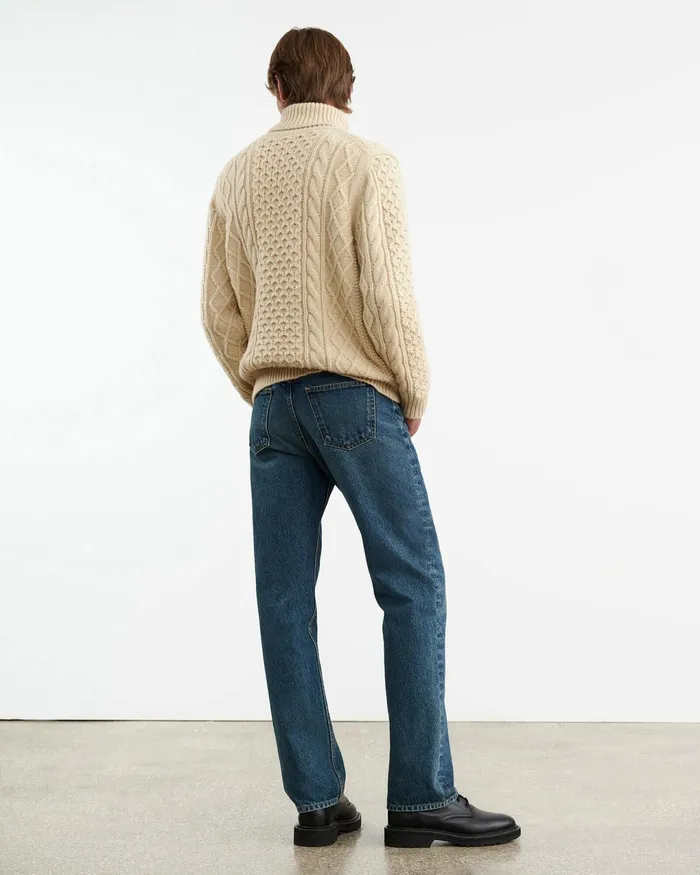DEWEY TURTLENECK SWEATER Wheat Men Nili Lotan Sweaters