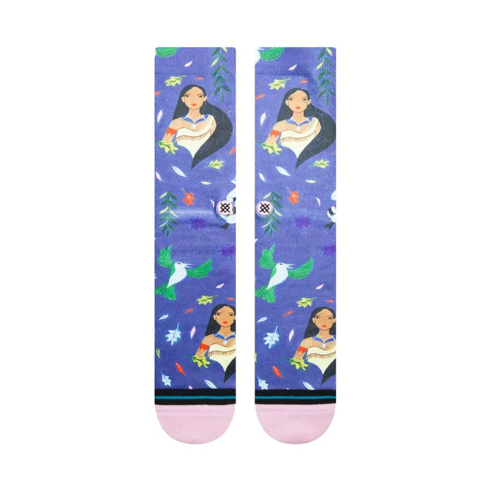 Disney 100 Este Preda X Stance Poly Crew Socks Pocahontas By Estee 8211 Lilac Ice MenWomen Stance Crew