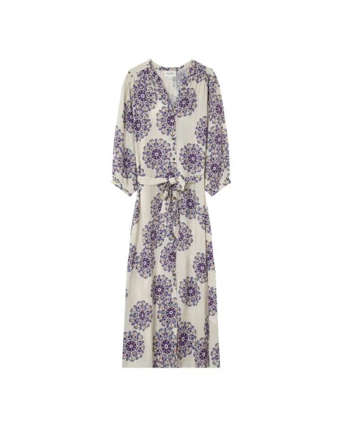 DRESS BEIGE MANILLE Shop Grace and Mila Printed Dresses