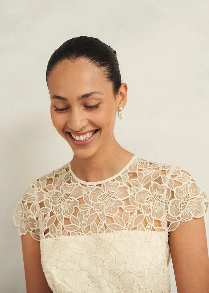 Dresses and Jumpsuits Women HOBBS Johanna Lace Dress Oyster