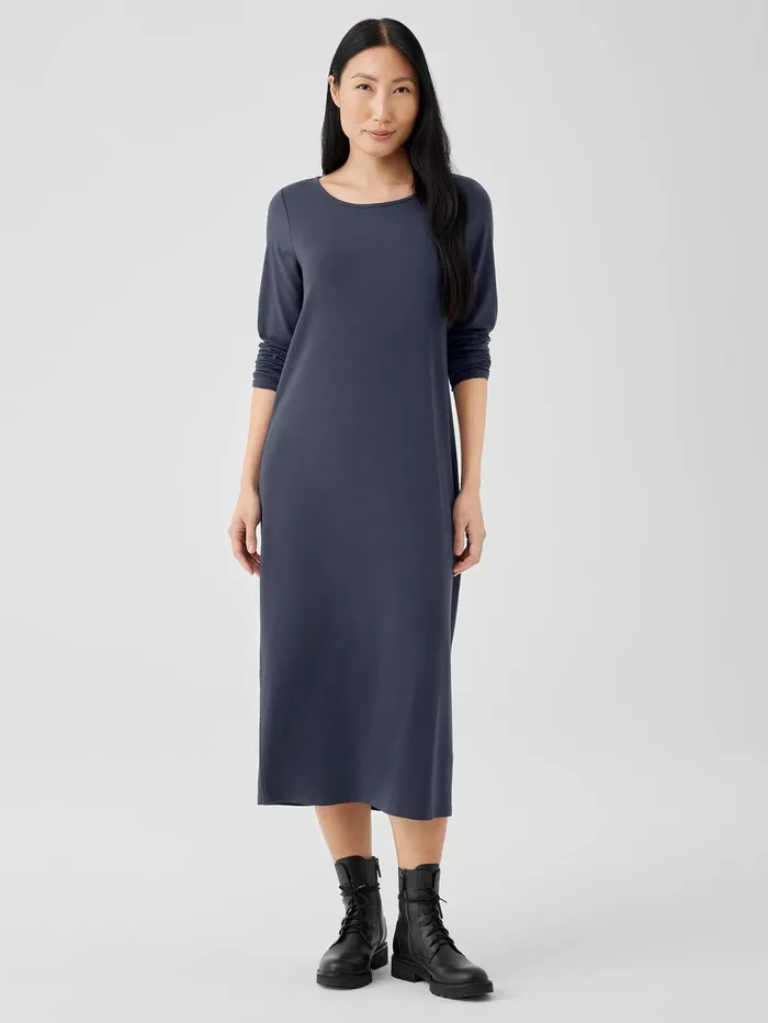 Dresses and Skirts Women Eileen Fisher Stretch Jersey Knit Jewel Neck Dress Ocean Dresses and Skirts Women Eileen Fisher Stretch Jersey Knit Jewel Neck Dress Ocean