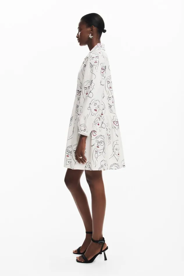 Dresses And Jumpsuits Women Desigual Faces Dress White