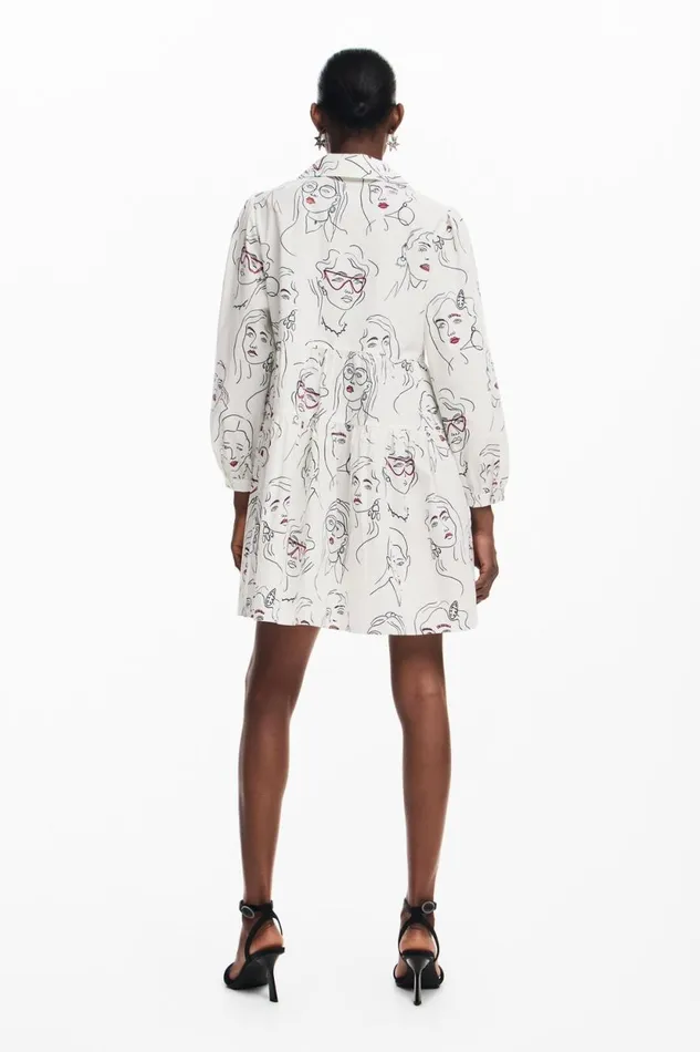 Dresses And Jumpsuits Women Desigual Faces Dress White