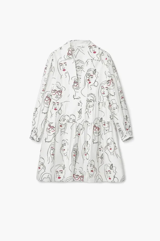 Dresses And Jumpsuits Women Desigual Faces Dress White