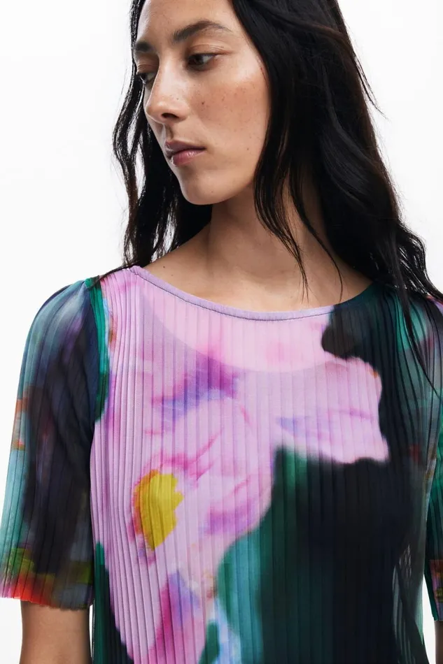 Dresses And Jumpsuits Women Desigual Floral Midi Dress Materialfinishes