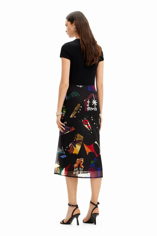 Dresses And Jumpsuits Women Desigual M Christian Lacroix Combination Midi Dress Black