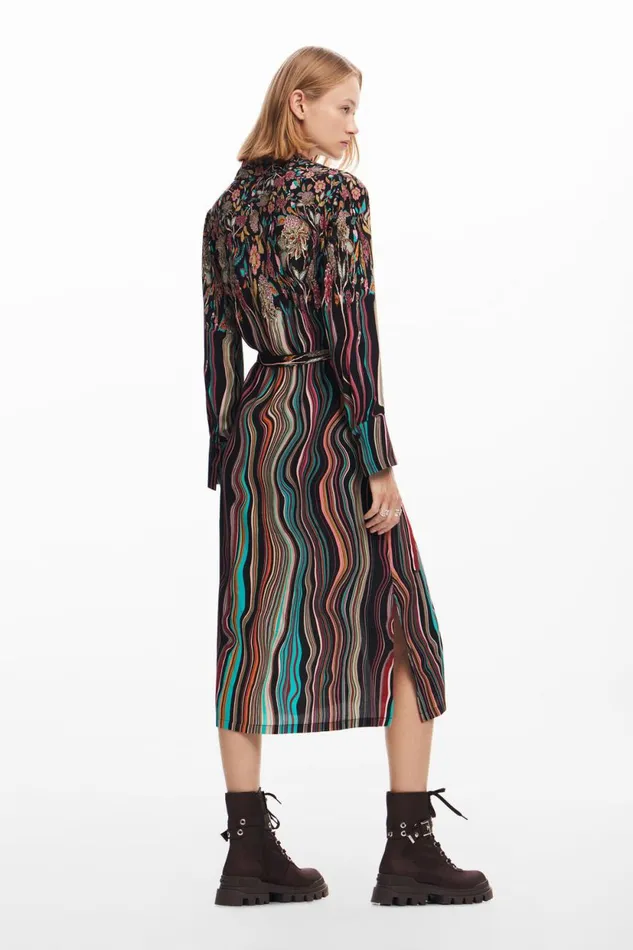 Dresses And Jumpsuits Women Desigual Midi Shirt Dress Materialfinishes