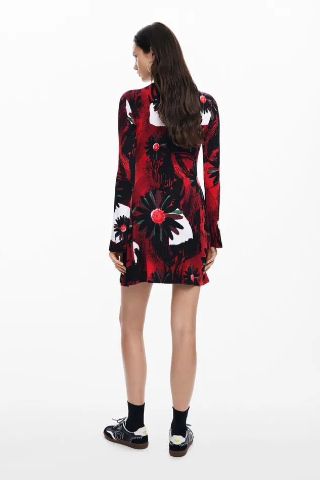 Dresses And Jumpsuits Women Desigual Mini Dress With M Christian Lacroix Print Red