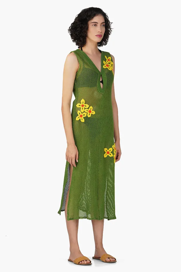 Dresses Women Martha Floral Patch Crochet Bodycon Dress America and Beyond