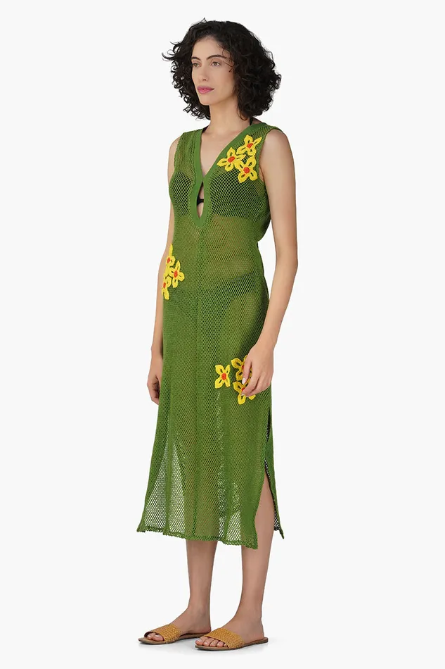 Dresses Women Martha Floral Patch Crochet Bodycon Dress America and Beyond