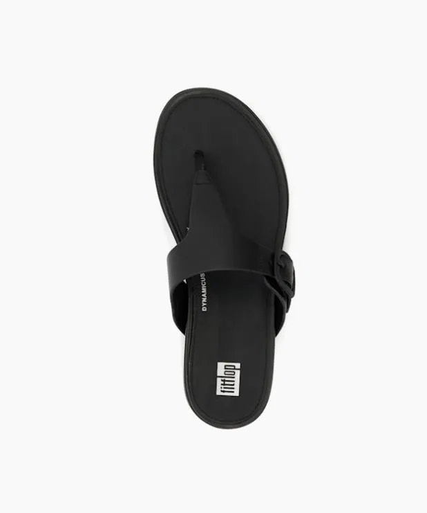 Dune London Black Sandals Women BuckleDetail ToePost Sandals Black