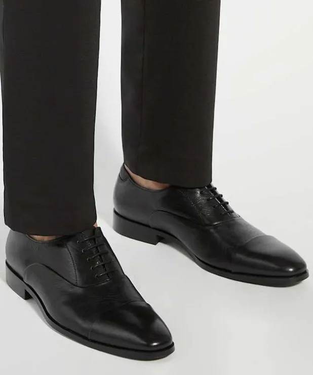 Dune London Black Shoes Men LaceUp Oxford Shoes Black Leather