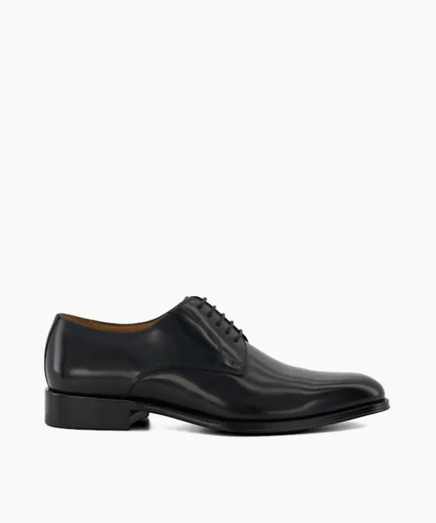 Dune London Black Shoes Men Premium Leather Derby Shoes Black Leather